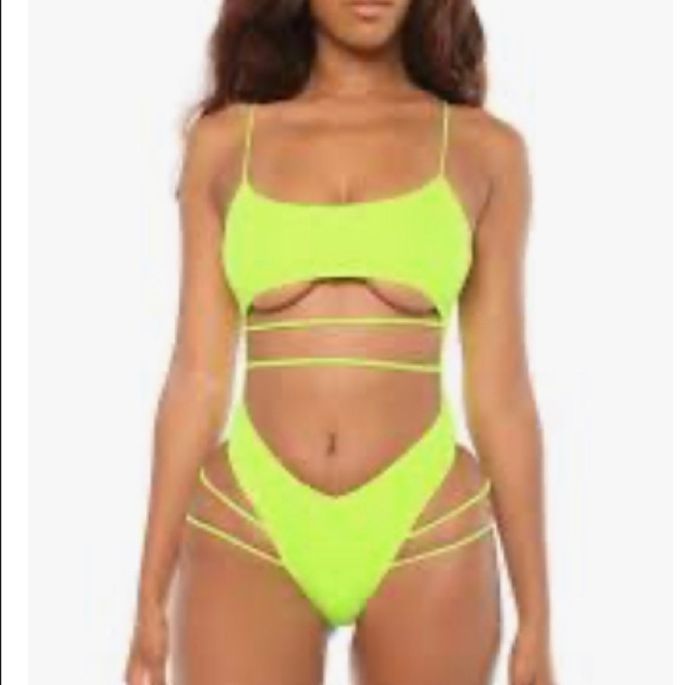 Lime green bathing suit